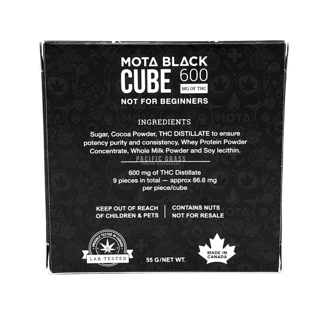 MOTA Black Milk Chocolate Cube Harmonized Hemp