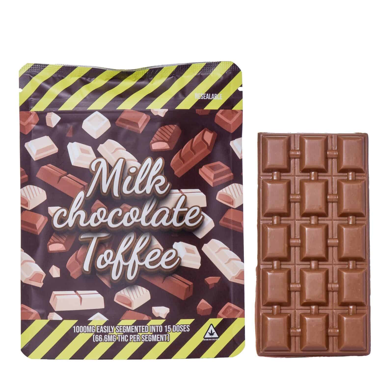 EXTRA STRENGTH 1000MG THC CHOCOLATE BAR Toffee Chocolate Harmonized