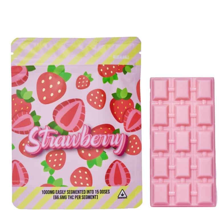 SUPER STRENGTH 2000MG THC CHOCOLATE BAR Strawberry Harmonized Hemp